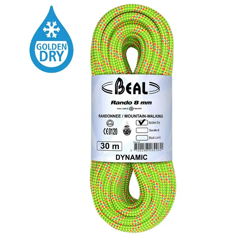 Originální Lano Beal Rando 8mm Goldy dry Yellow