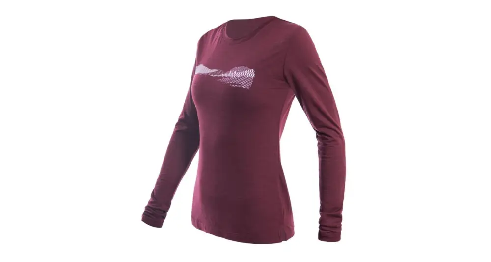 Objednat Nyní Dámské funkční triko s dlouhým rukávem Sensor Merino Air PT Hills Vínová M