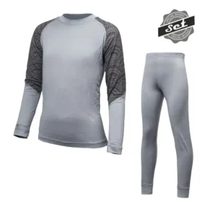 Vysoce Kvalitní Dětský funkční set termoprádla Sensor Merino Impress Set Šedá/maori 110