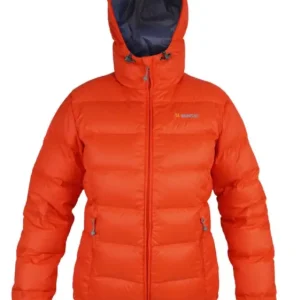 Dámská péřová bunda Warmpeace Jacket Brenta Lady mandarine/navy Vrácení Zdarma