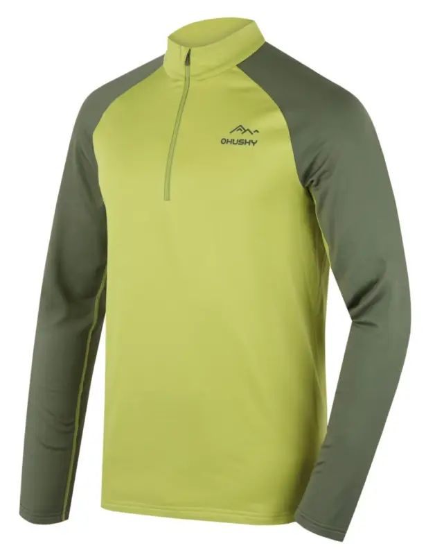 Pánské funkční triko Husky Tromi Zip M bright green Cenově Výhodný