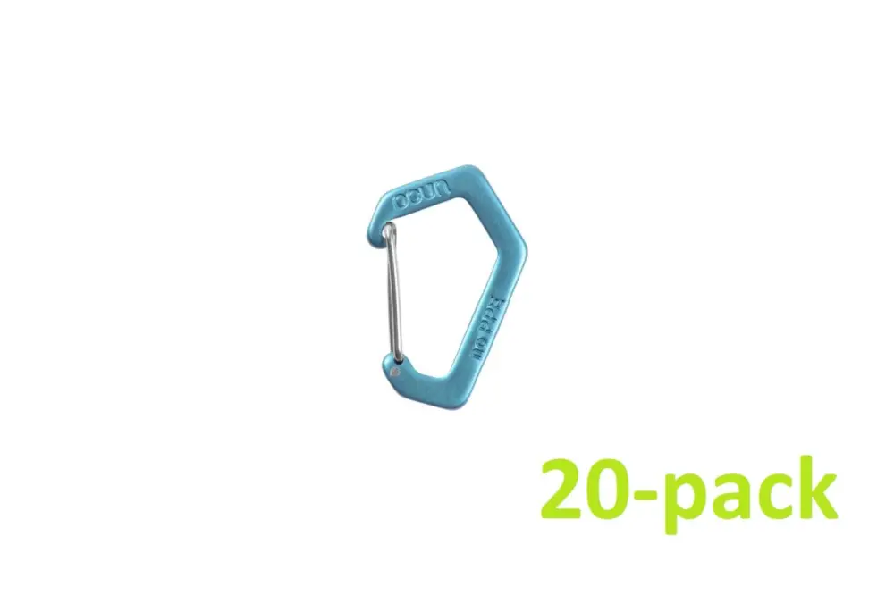 Balení mini karabin Ocún Hex blue 20-pack Sleva