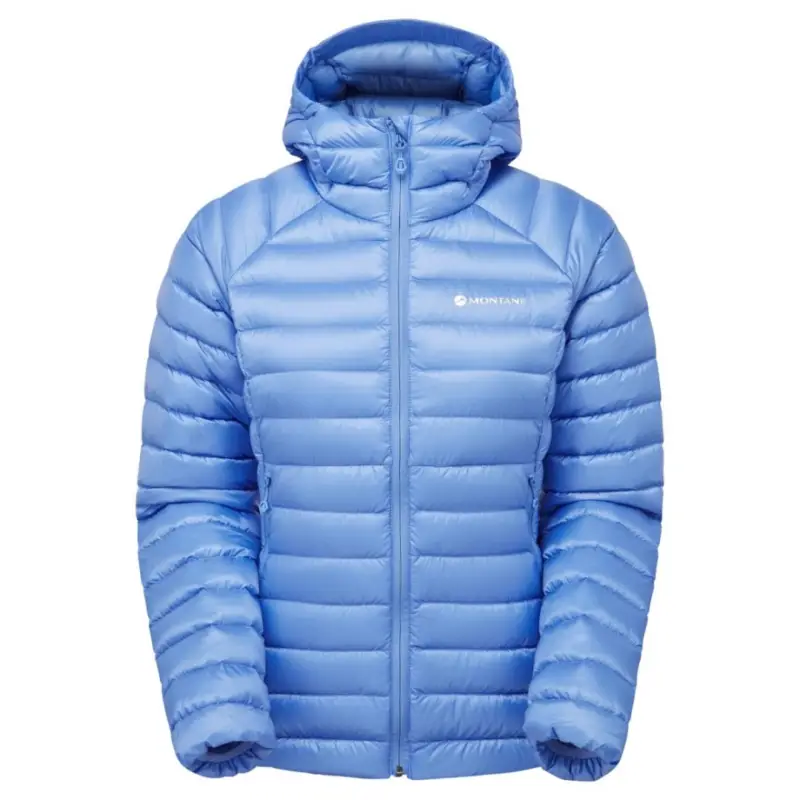 Výprodej Dámská péřová bunda Montane Women's Anti-Freeze Hoodie Cornflower XL
