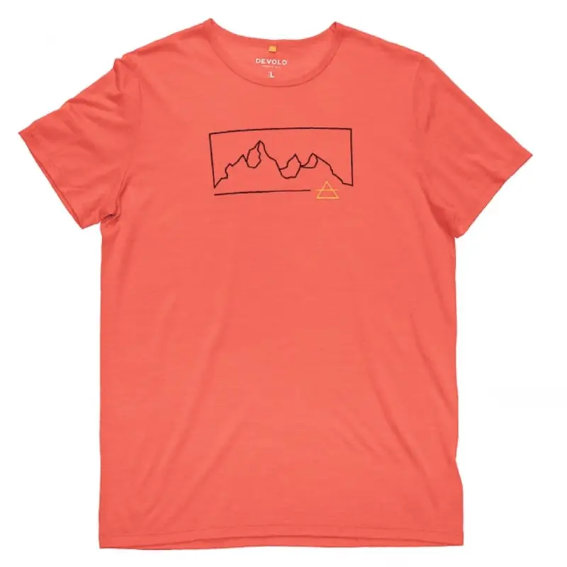 Pouze Dnes Pánské merino triko Devold Active "Outline" Tee Man cayenne L