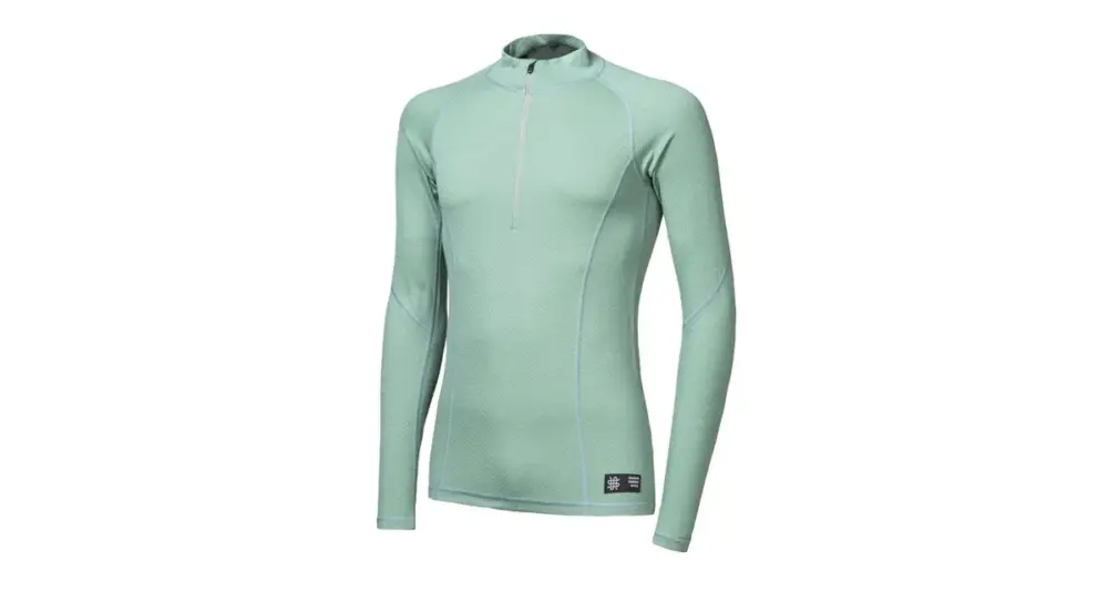 Funkční triko Sensor Merino DF Zip basil green Výprodej