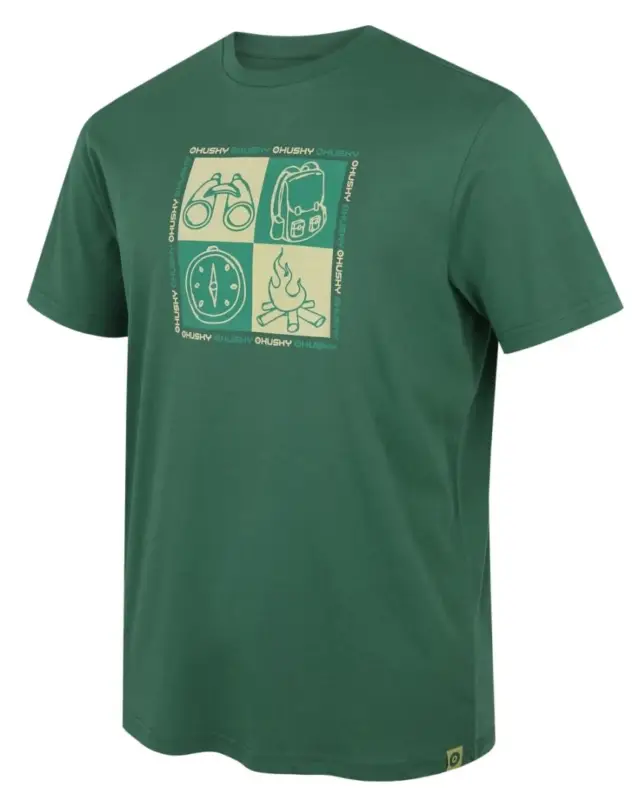 Pánské tričko Husky Tee Square M green L Omezená Nabídka