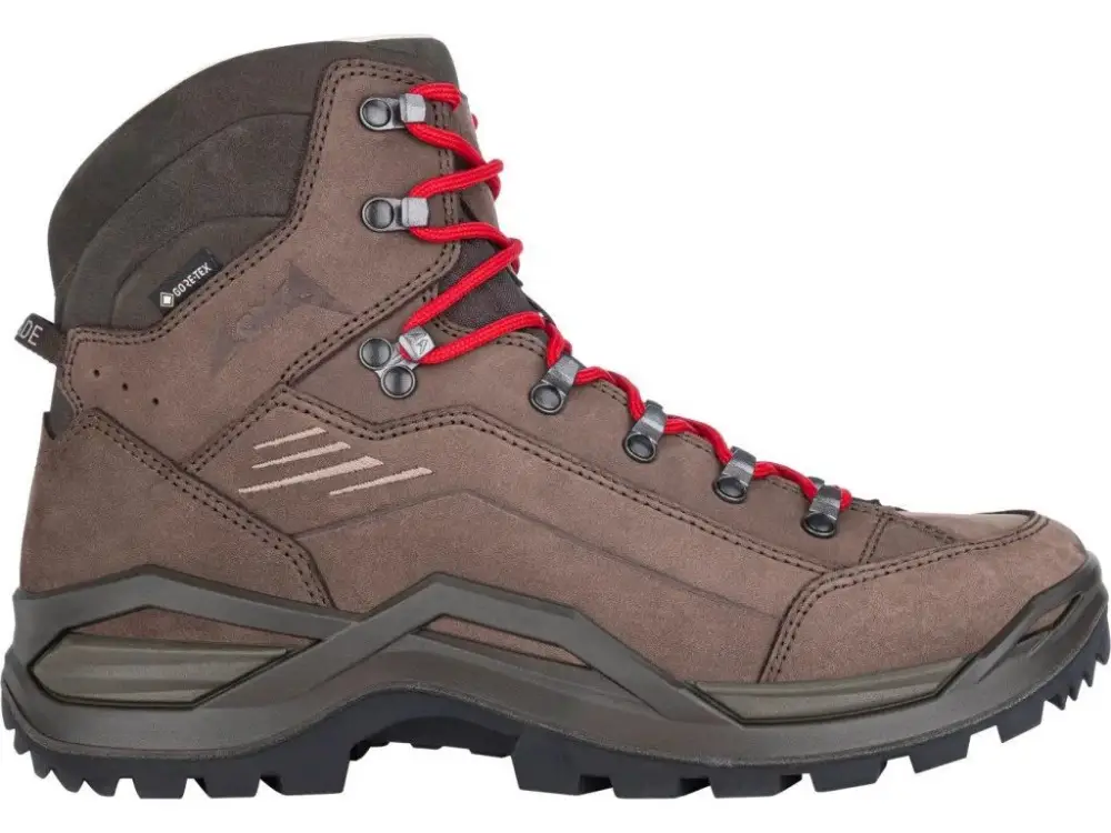 Ověřený Pánské kotníkové boty Lowa RENEGADE 100 GTX MID espresso/red 8,5UK