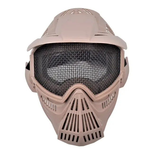 Airsoft maska Wosport se síťkou, tan Poslední Šance