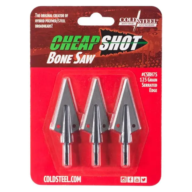 Autentický Hrot lovecký Cheap shot bone saw 125 grain micro zoubkované ostří, 3 ks