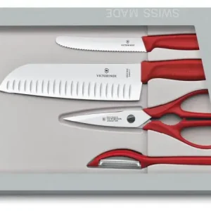 Victorinox Kuchyňská sada Swiss Classic červená 4 ks kuchyňský nůž Cenový Hit