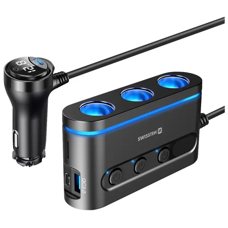Cenově Výhodný Swissten Car Charger Adapter 108W - 216W