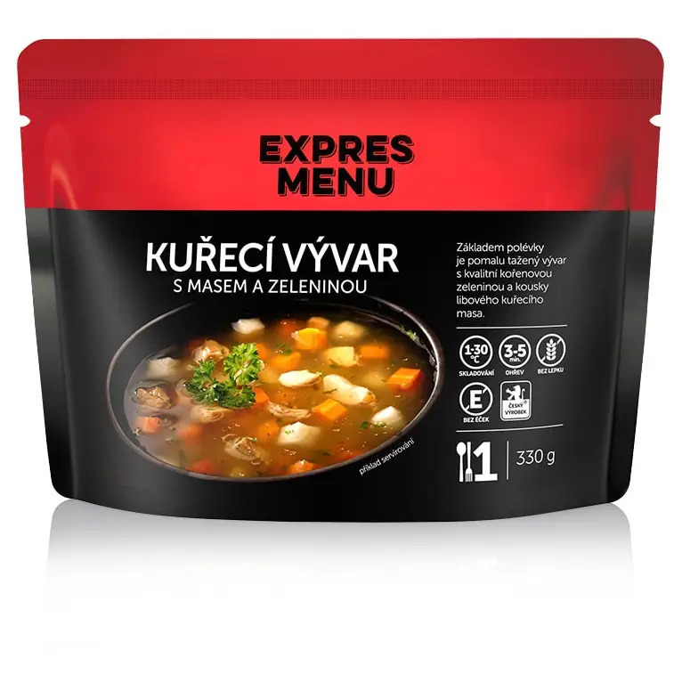 Cenový Hit Expres menu Kuřecí vývar se zeleninou 1 porce