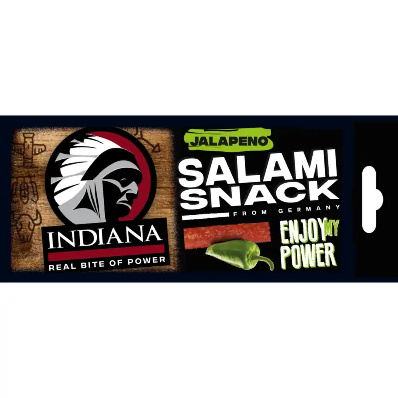 Indiana Jerky Salami Jalapeno 18g Vrácení Zdarma