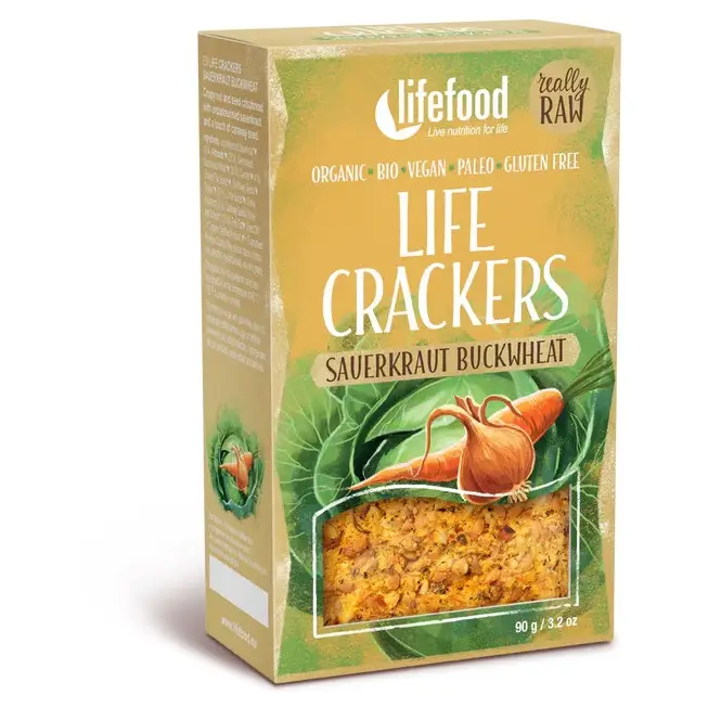 Lifefood LIFE CRACKERS Zelňáky RAW BIO 90 g Sleva
