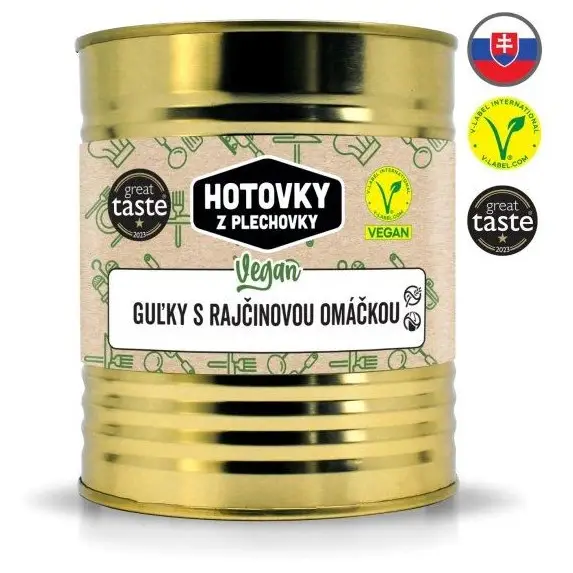 Dokud Zásoby Vydrží Hotovky z plechovky Kuličky v rajčatové omáčce VEGAN 800g