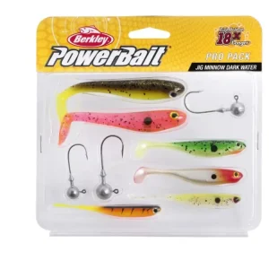 Tovární Cena Sada gumových nástrah a jigových hlaviček Berkley Pro Pack jig Minnow Dark Water