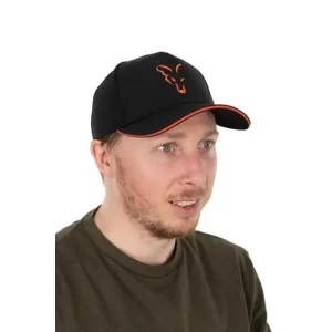 Fox Collection Baseball Cap Black & Orange kšiltovka Bezpečná Platba