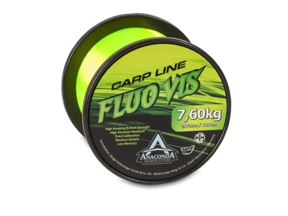Výprodej Anaconda vlasec Fluo Vis 0,26 mm 1200 m zelená