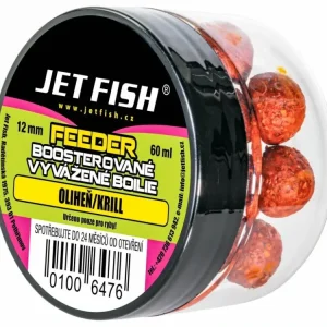 JET FISH Feeder Boosterované vyvážené boilie 60ml-12mm : OLIHEŇ / KRILL Aktuální