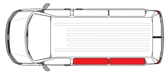 Sleva Obložení levé stěny Cover Plus – Ford Custom, 2 díly, šedé