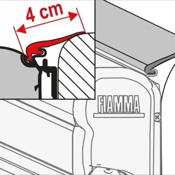 Vysoce Kvalitní Těsnění proti zatékání vody Rain Guard M k markýzám Fiamma F45 1 m